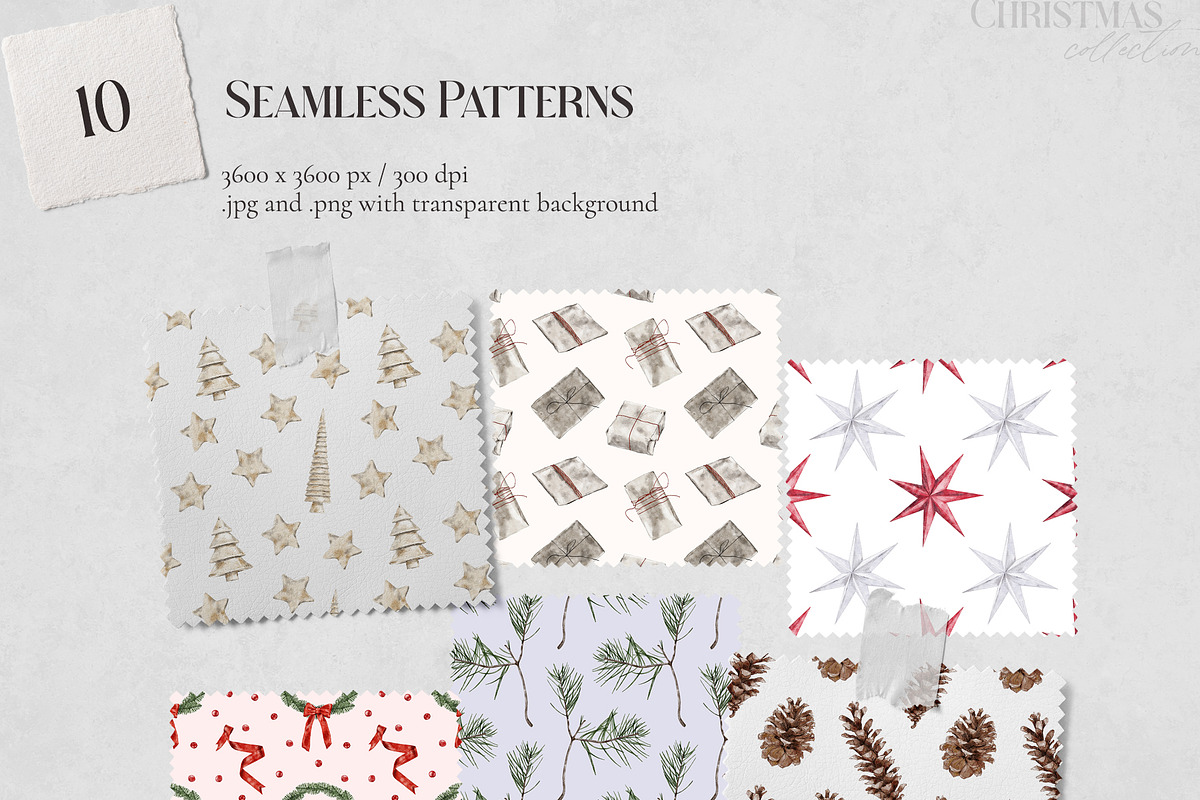Christmas watercolor collection, a Decorative Illustration by lilisprints (Photo 5 of 6)