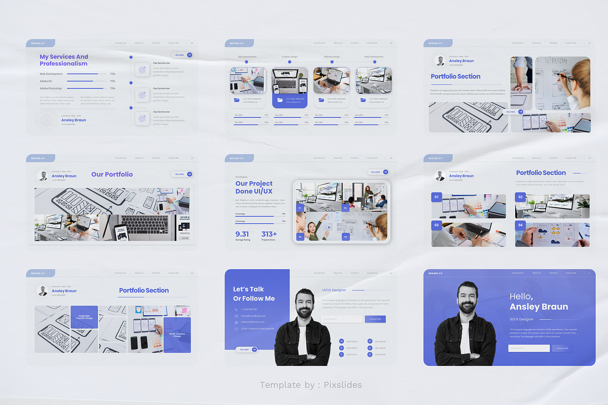 CV Resume Portfolio Keynote, a Presentation Template by Pixslides (Photo 6 of 7)