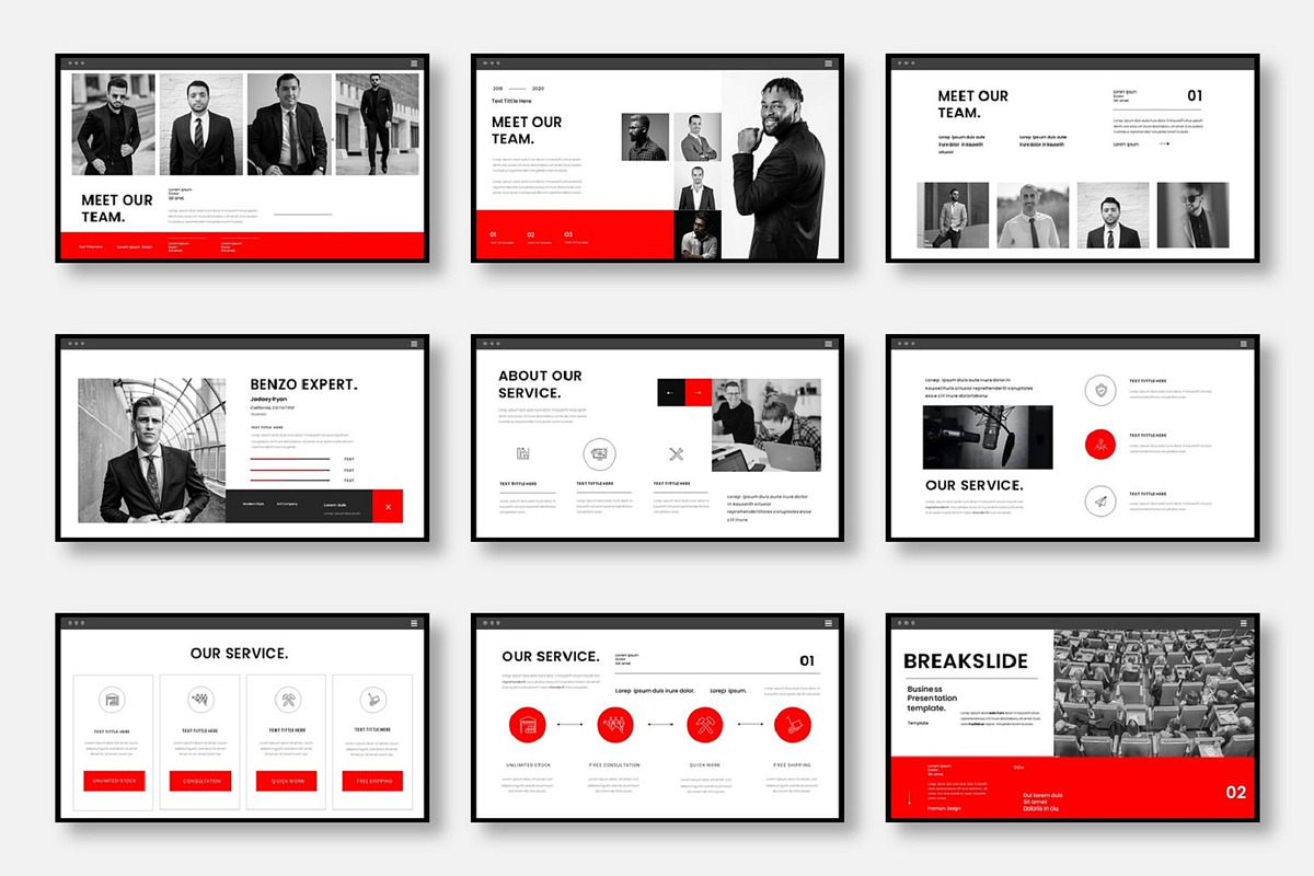 Benzo – Business PowerPoint Template, a Presentation Template by Dens Creative Studio (Photo 3 of 6)
