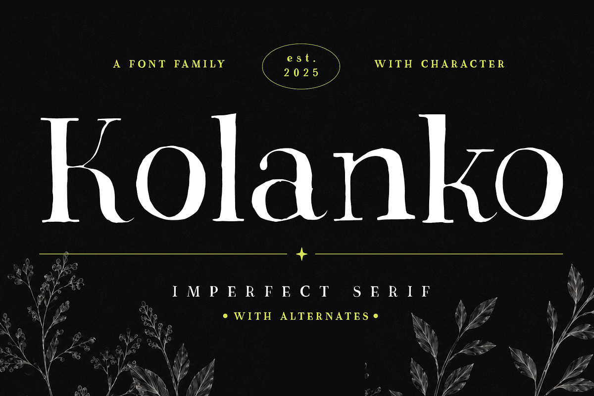 Kolanko | Imperfect Vintage Serif, a Serif Font by Point and Poem (Photo 1 of 11)