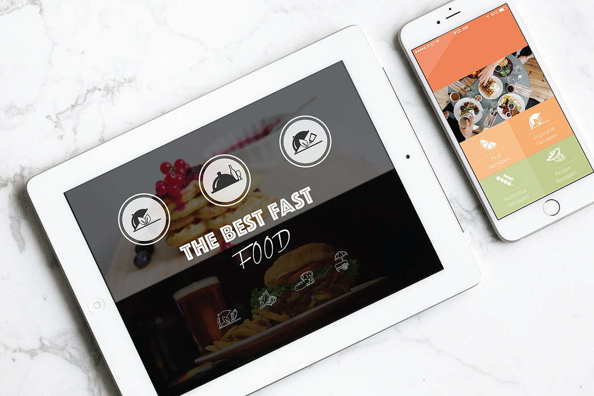 64 Line & Solid Food Icons, a Solid Icon by Designbase (Photo 6 of 6)