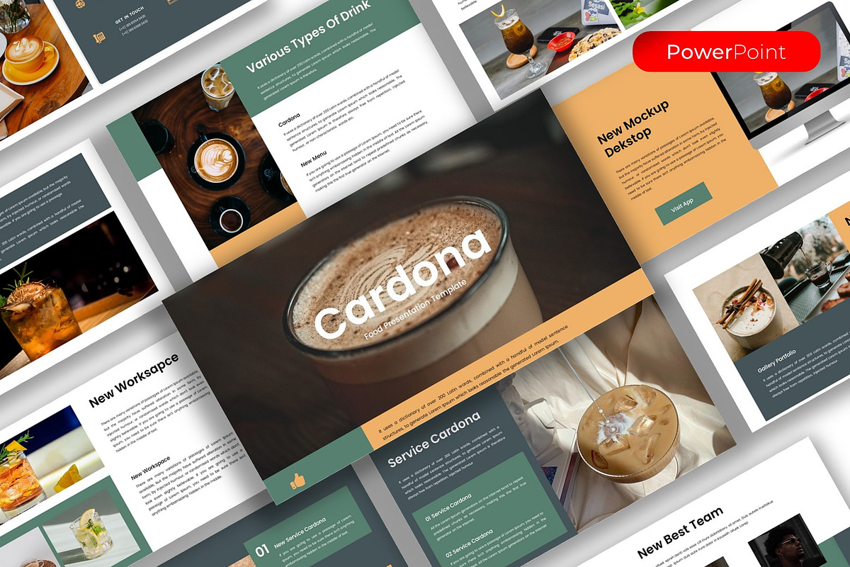 Cardona – Food  PowerPoint Template, a Presentation Template by kreatifreya (Photo 1 of 5)