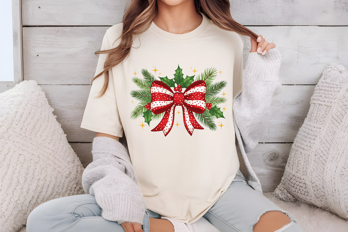 Christmas Coquette bow Png, an Illustration by Libby Wishes (Photo 5 of 6)