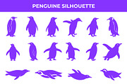 Penguin Silhouette Vector Art, an Animal Illustration by nandinigraphics (Thumbnail 3 of 4)