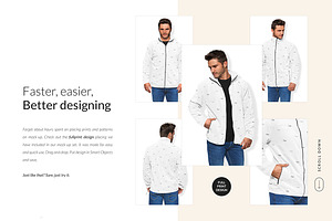 Men Fleece Mock-ups Set FREE DEMO