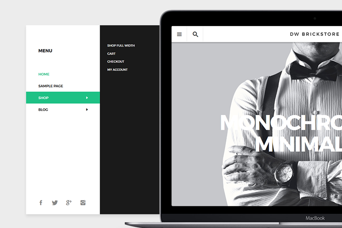 DW Brickstore- WooCommerce theme, a WordPress Template by DesignWall (Photo 2 of 5)