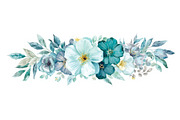 Elegant Blue Watercolor Blooms, an Illustration by Amazin_art (Thumbnail 2 of 11)