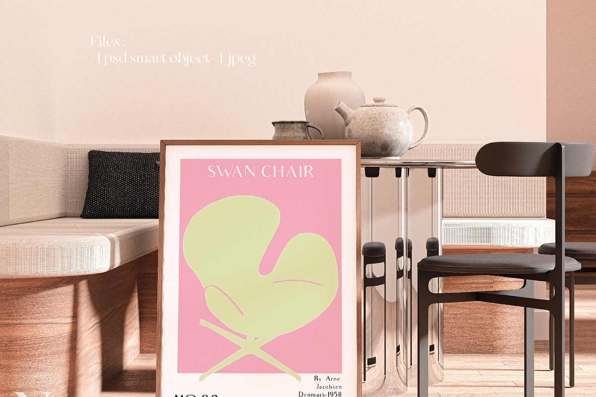 Contemporary dinning room mockup set, a Product Mockup by N digital designs (Photo 3 of 5)