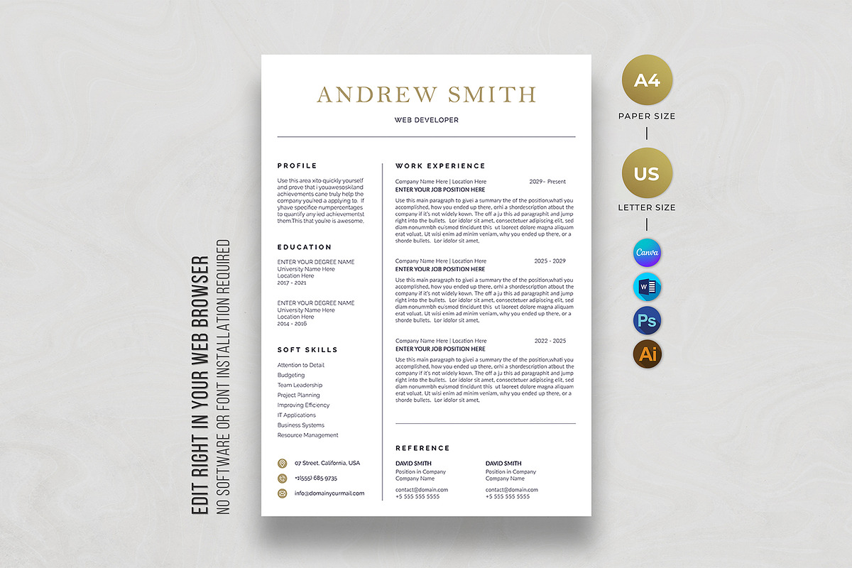 Canva Resume Template