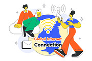 10 Global Internet Connection, a Technology Illustration by denayunebgt (Thumbnail 4 of 4)