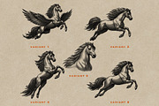 Horse Heraldry Engraving Collection, an Object Graphic by Kaizla03 (Thumbnail 2 of 4)