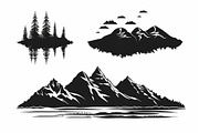 Majestic Mountain and Tree Vector Bu, a Graphic by balal (Thumbnail 4 of 8)