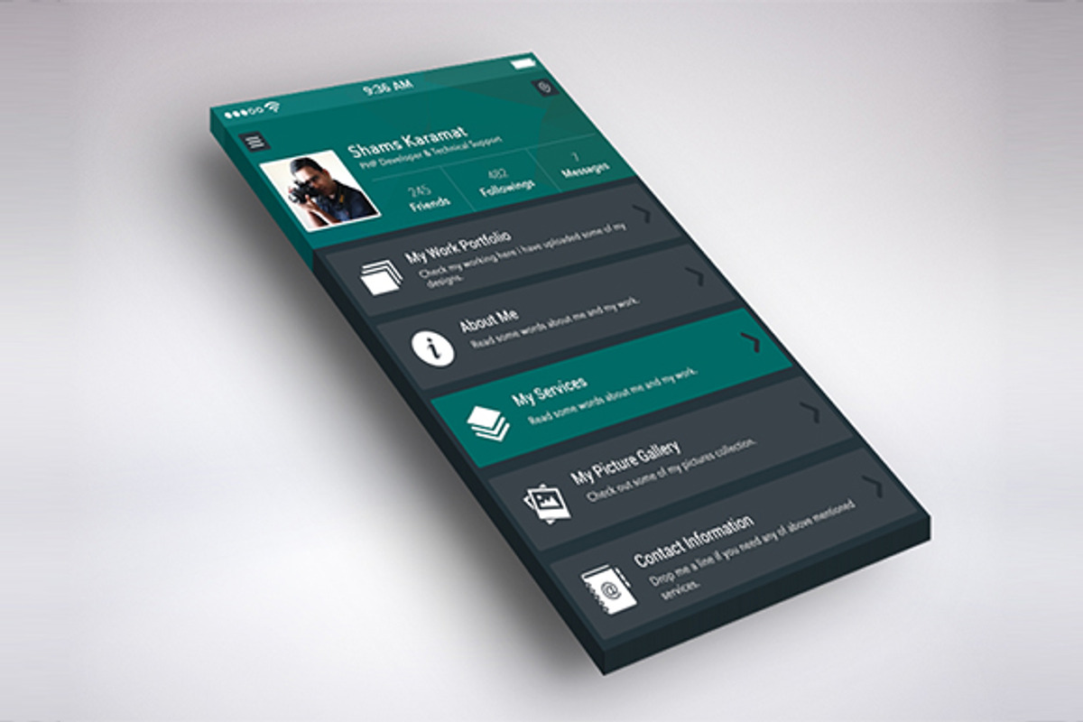 Mobile Portfolio, a Templates & Theme by zeeshanriaz55 (Photo 1 of 2)
