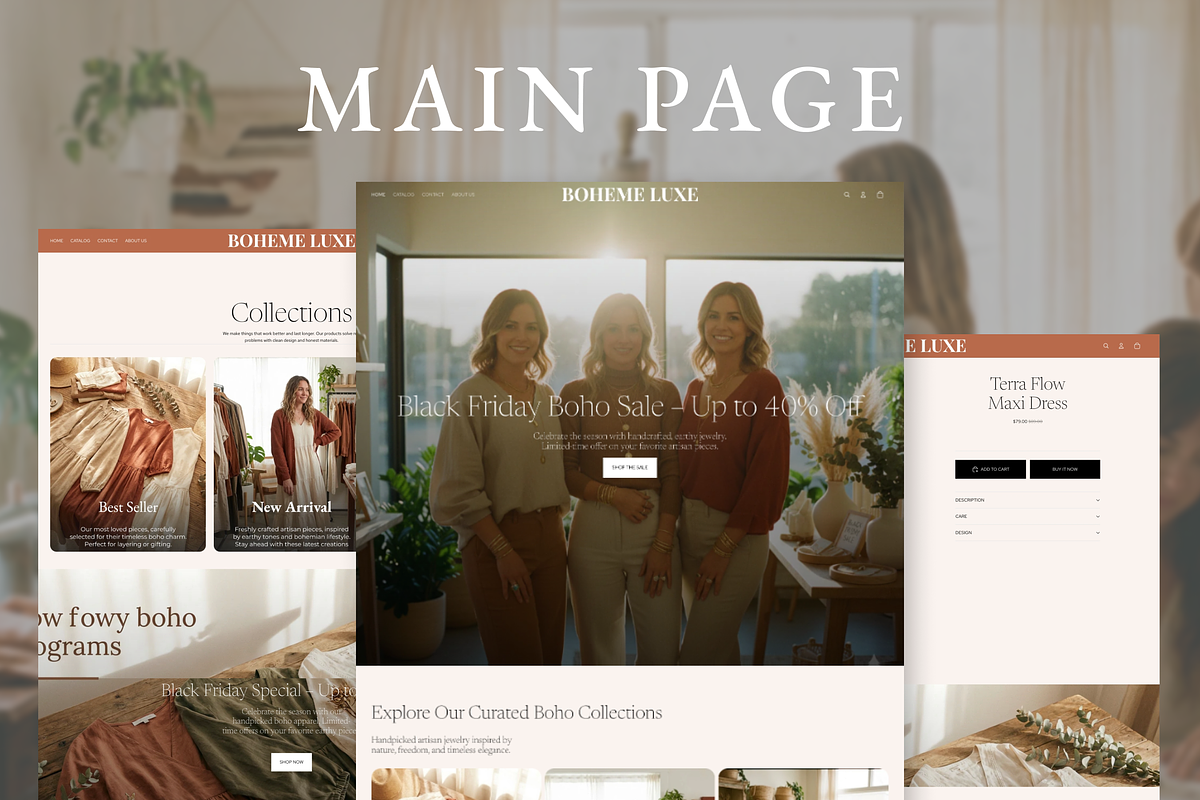 Boheme - Luxe Boho Shopify 2.0 Theme, a Shopify Template by AtelierDuVow (Photo 3 of 10)