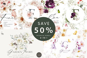 Blush & Bloom Botanical Set, an Illustration by Karma