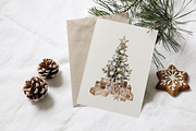 Watercolor Neutral Christmas clipart, a Seasonal Illustration by Lemon design (Thumbnail 8 of 11)