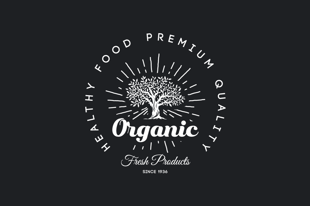 Organic natural food tree logo, a Food Illustration by provector (Photo 5 of 6)