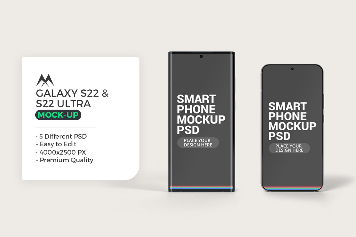 Galaxy S22 & S22 Ultra Mockup, an Apparel Mockup by Modern Studio (Photo 1 of 8)