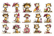 Beach Cat PNG Clipart Watercolor, a Seasonal Illustration by Nicolle's Colorful Art (Thumbnail 2 of 4)