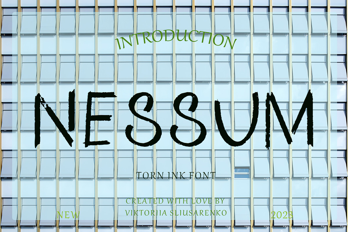 NESSUM - torn ink font, a Serif Font by CHIMERA (Photo 1 of 10)