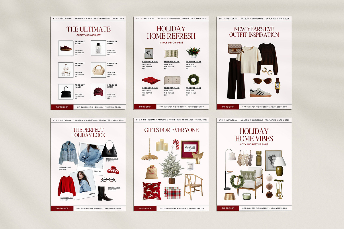 40 Christmas LTK Canva Template, a Social Media Template by Amaré Creative (Photo 4 of 6)