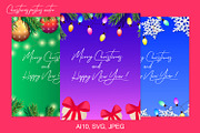 Merry Christmas Posters Vector, a Poster Template by kh_cat (Thumbnail 1 of 4)