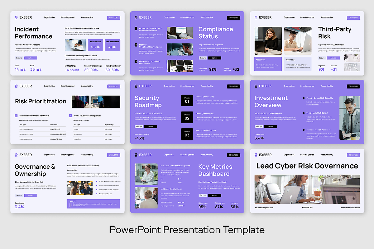 Cyber Security Executive Report Deck, a Presentation Template by Sixtemp (Photo 3 of 3)