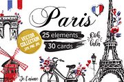 Paris Landmarks Sights Set & 30Cards, an Outline Icon by Sopelkin (Thumbnail 1 of 8)