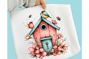 Spring Bird House Bundle Clipart, an Illustration by designcity5 (Thumbnail 4 of 5)