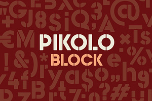 Pikolo Block Font