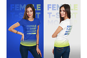 Female T-Shirt Mockups Vol 3. Part 2, a Shirt Mockup by Hi, Mock-Up! (Thumbnail 7 of 10)