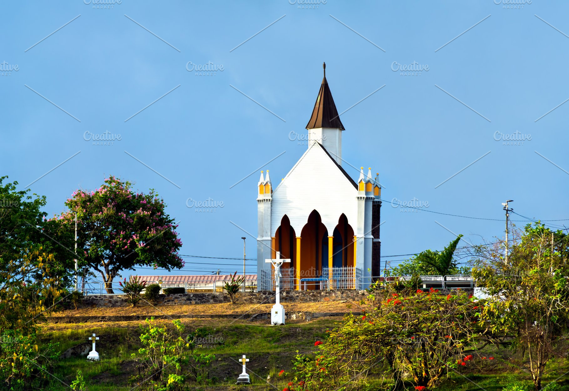Chapelle du Calvaire in Fort de France, Martinique, an Architecture Photo by Leonid Andronov
