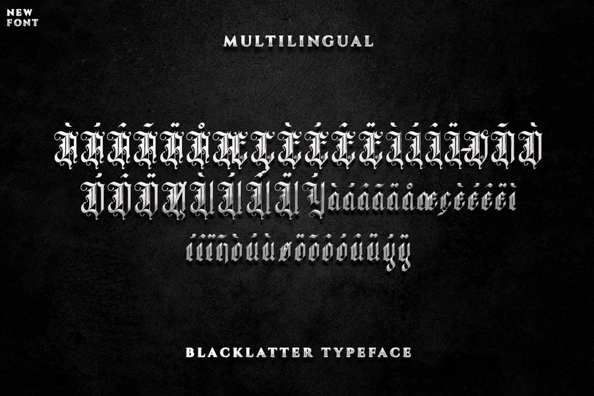 Revelation - Blackletter Typeface, a Blackletter Font by Meizzaluna Design (Photo 6 of 10)