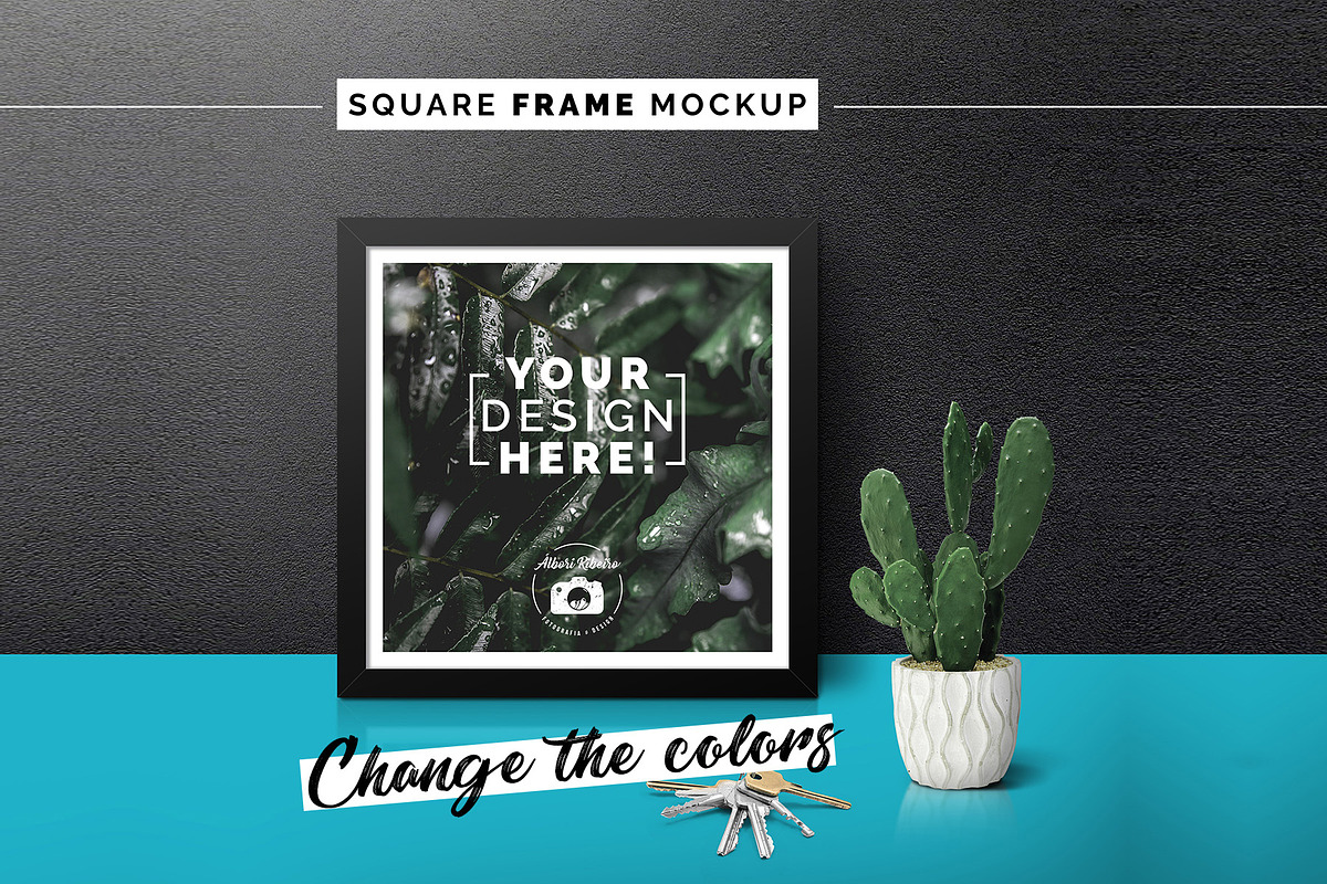 Square Frame Mockup, a Print Template by Álbori Produções (Photo 3 of 4)