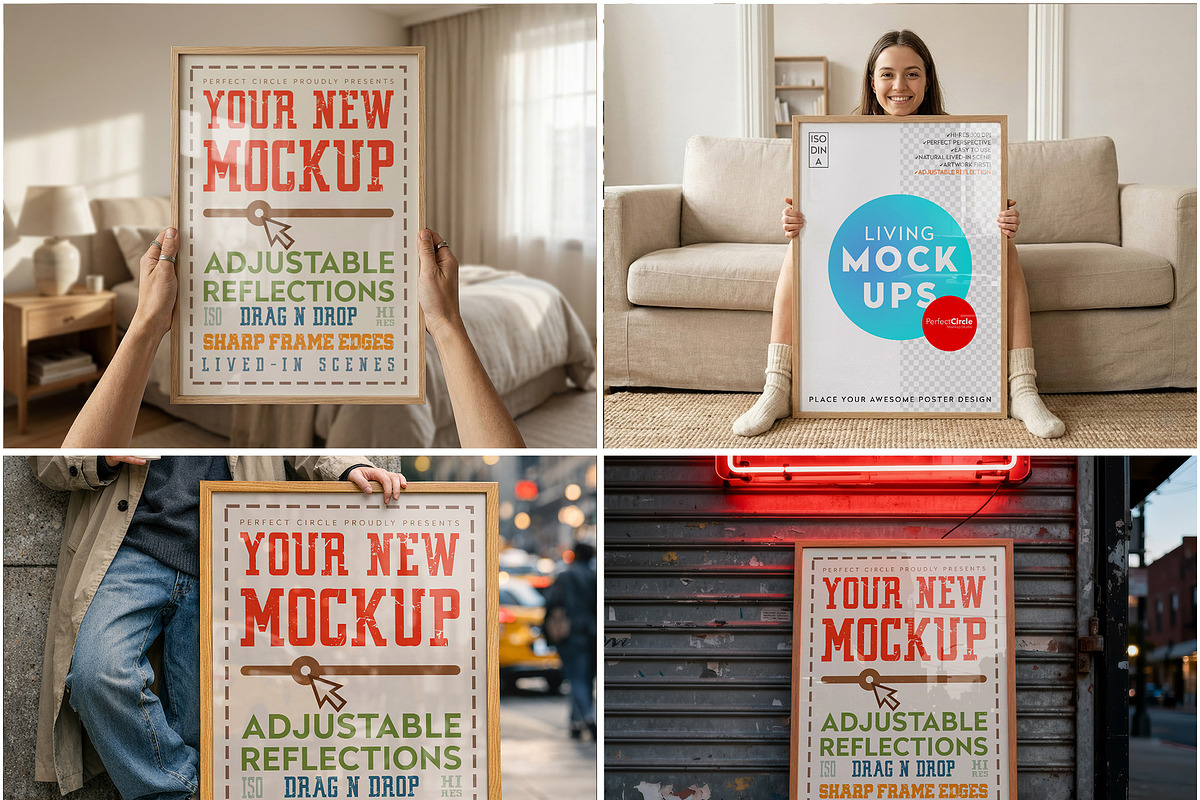 62 Poster Frame Mockup Bundle, a Mockup by DesignRocket (Photo 8 of 14)