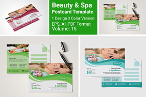 Beauty & Spa Postcards Templates