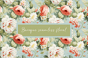Baroque seamless hand drawn flowers, a Wallpaper Graphic by Muzi pear studio (Thumbnail 1 of 12)