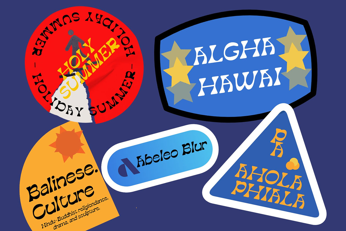 Abeleo Blur, a Sans Serif Font by Craft Supply Co. (Photo 3 of 8)