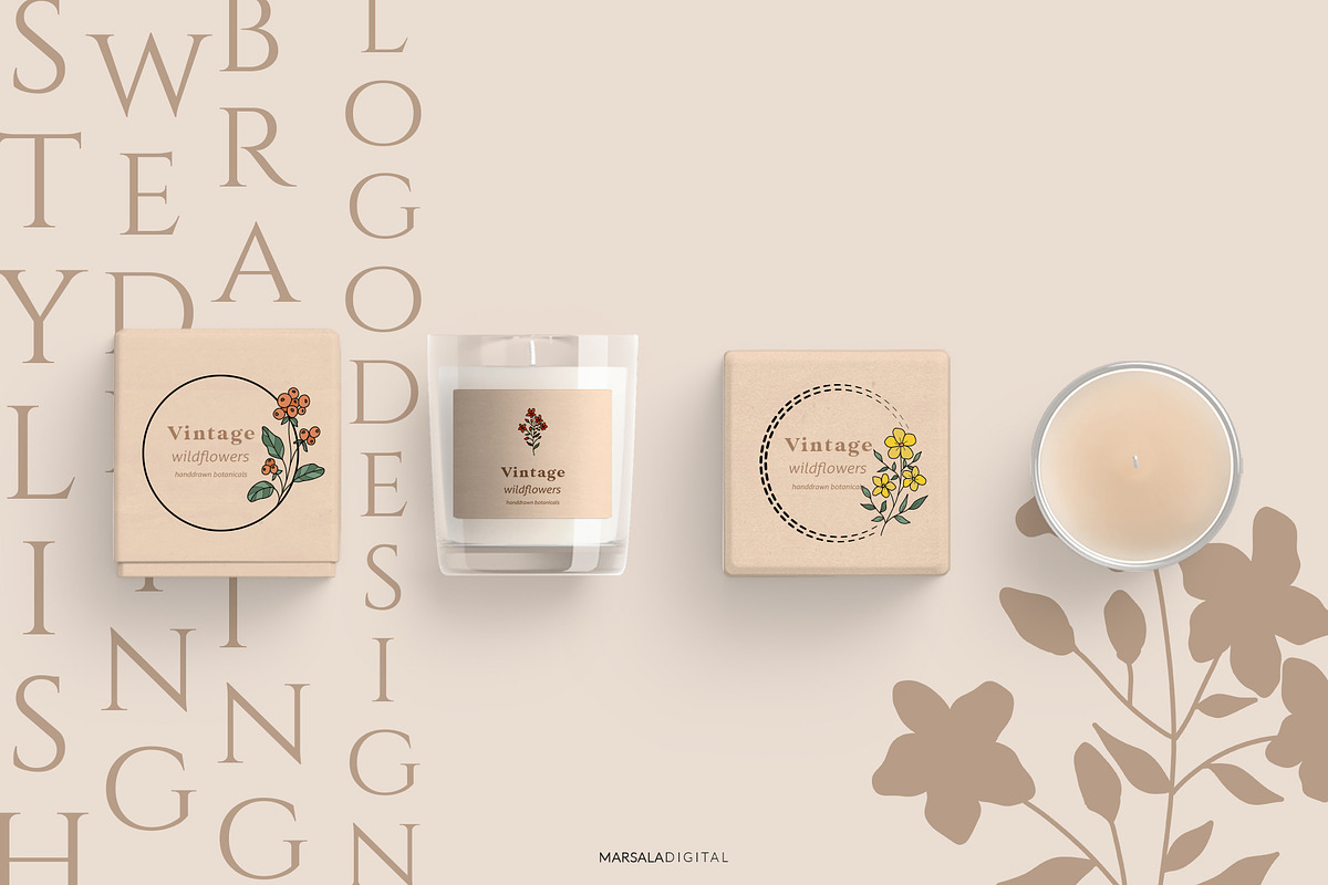 Wildflowers Botanical Line Art, an Illustration by Kaya Fonts (Photo 3 of 18)