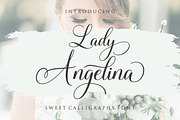 Lady Angelina Script, a Script Font by Megatype (Thumbnail 1 of 9)