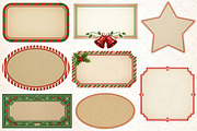 Vintage Christmas Blank Labels, an Illustration by Libby Wishes (Thumbnail 2 of 4)