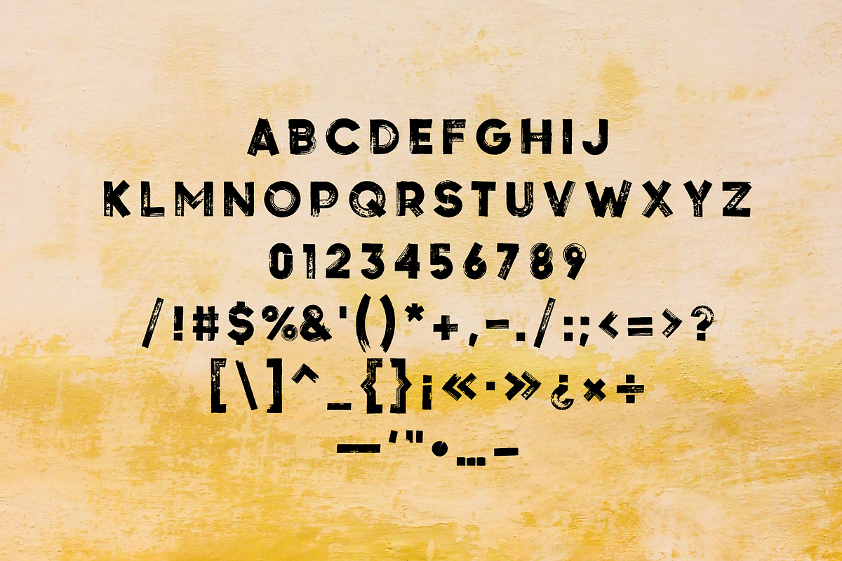 Textured Grunge Font preview 7