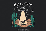 Cow Abduction PNG, Western Howdy, an Illustration by SharpMarketplace (Thumbnail 1 of 3)