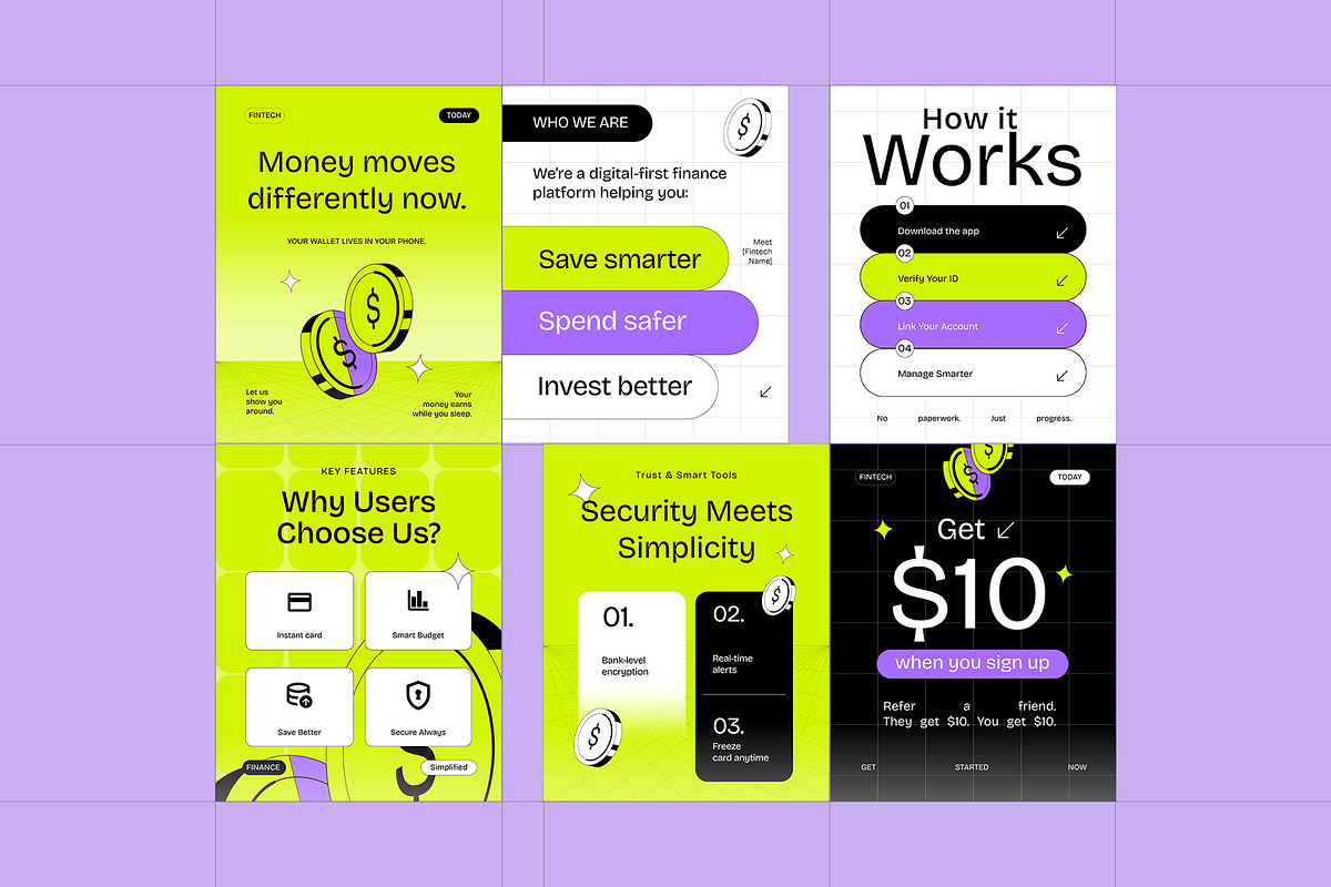 AI Financial Technology Instagram, a Social Media Template by fakhroo (Photo 5 of 5)