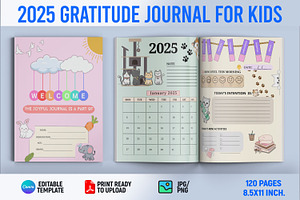 2025 Gratitude Journal For Kids