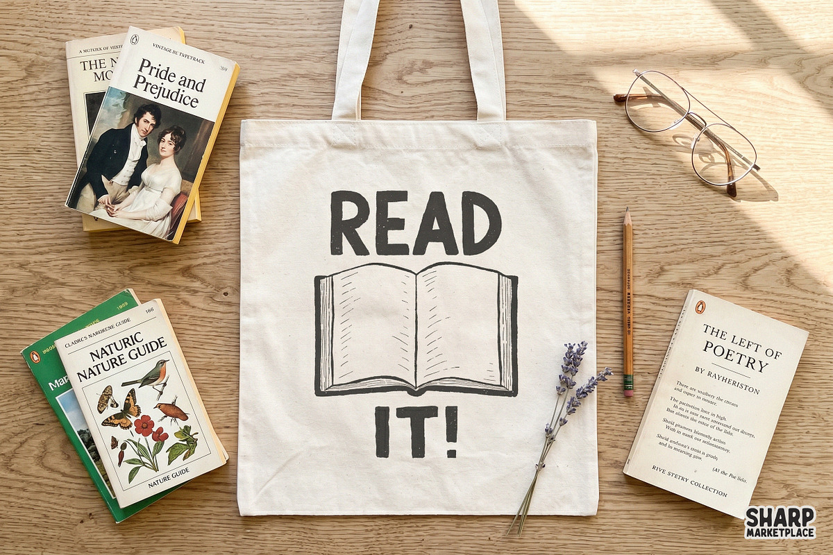 Read It! Vintage Open Book Graphic, an Object Graphic by SharpMarketplace (Photo 3 of 4)