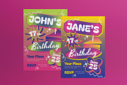 Pink Pop Teen Birthday Invitation, an Invitation Template by graphicook (Thumbnail 1 of 3)