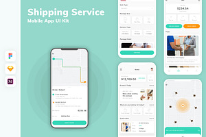 Shipping Service Mobile App UI Kit