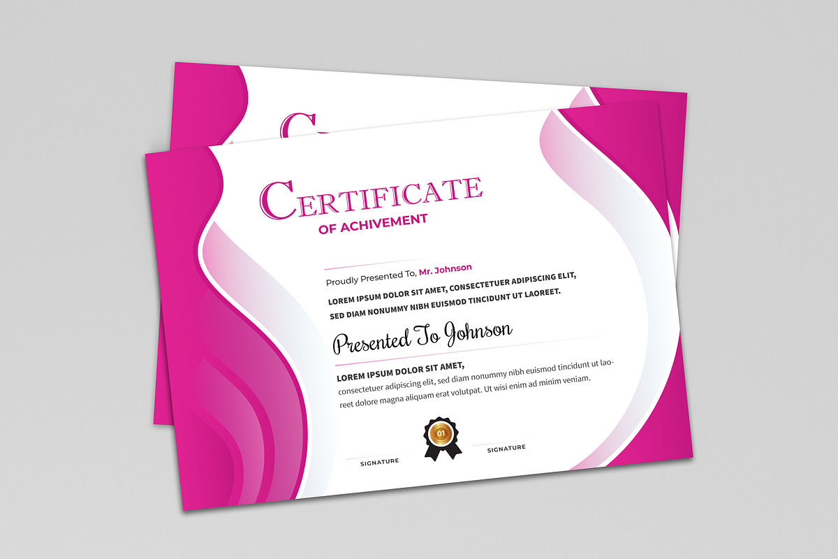Abstract Certificate Design, a Stationery Template by ZAAS (Photo 4 of 5)