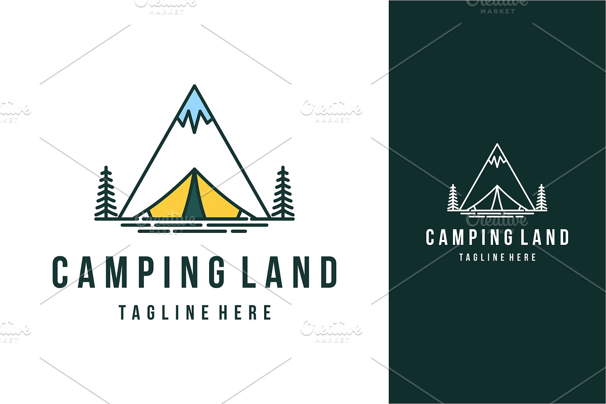 Forest Mountain camping logo, a Branding & Logo Template by jundio studio
